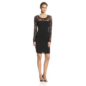 $178 VELVET BY GRAHAM & SPENCER Women's Lace Long-Sleeve Dress, Small